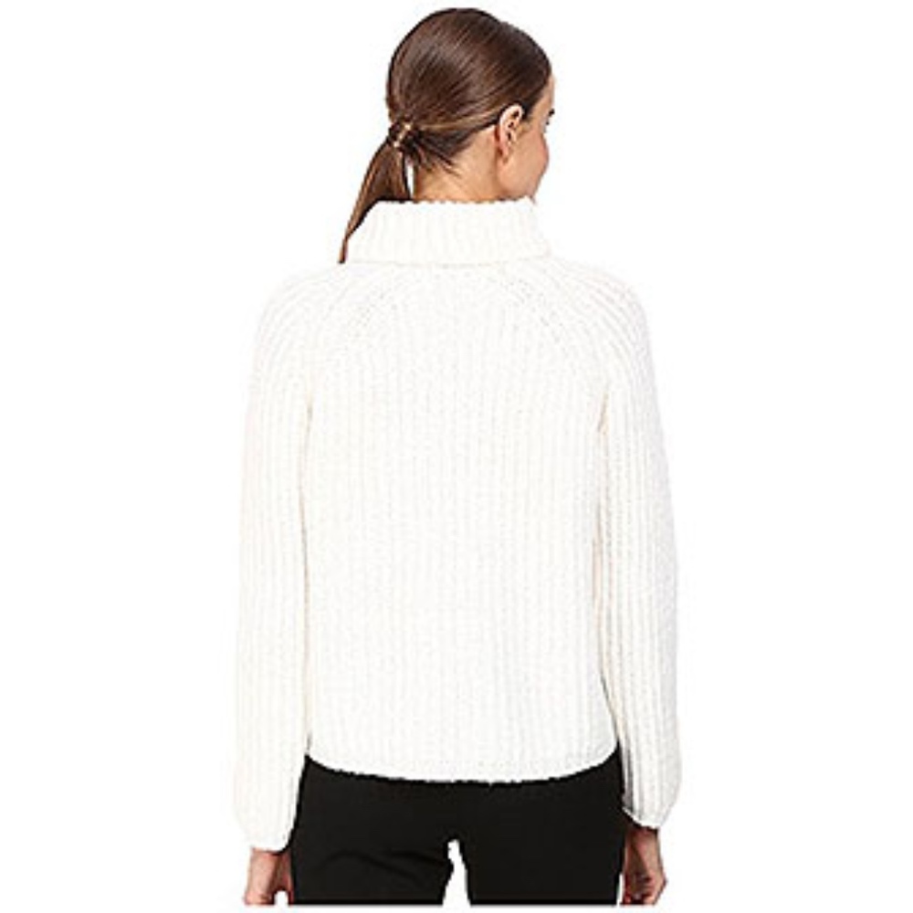 Kate Spade Rosette Bow Alpaca White Sweater - Picture 3 of 5